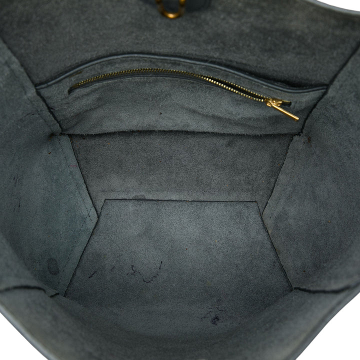 Celine Souple grainé Seau Sangle Sac seau Petit Cuir de veau grainé Gris – vue 4 – GABY PARIS