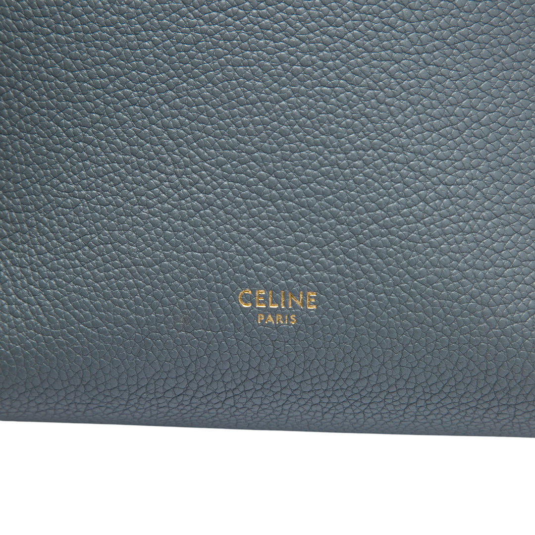 Celine Souple grainé Seau Sangle Sac seau Petit Cuir de veau grainé Gris – vue 5 – GABY PARIS