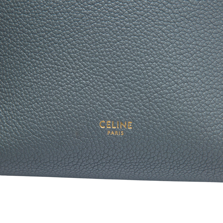 Celine Souple grainé Seau Sangle Sac seau Petit Cuir de veau grainé Gris – vue 5 – GABY PARIS