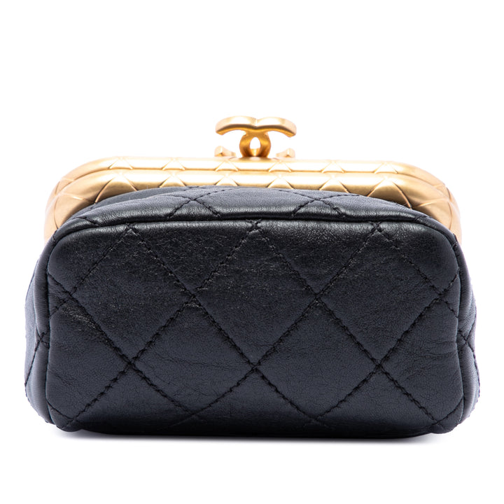 Matelassé My Crush Sac Micro Cuir d'agneau Noir