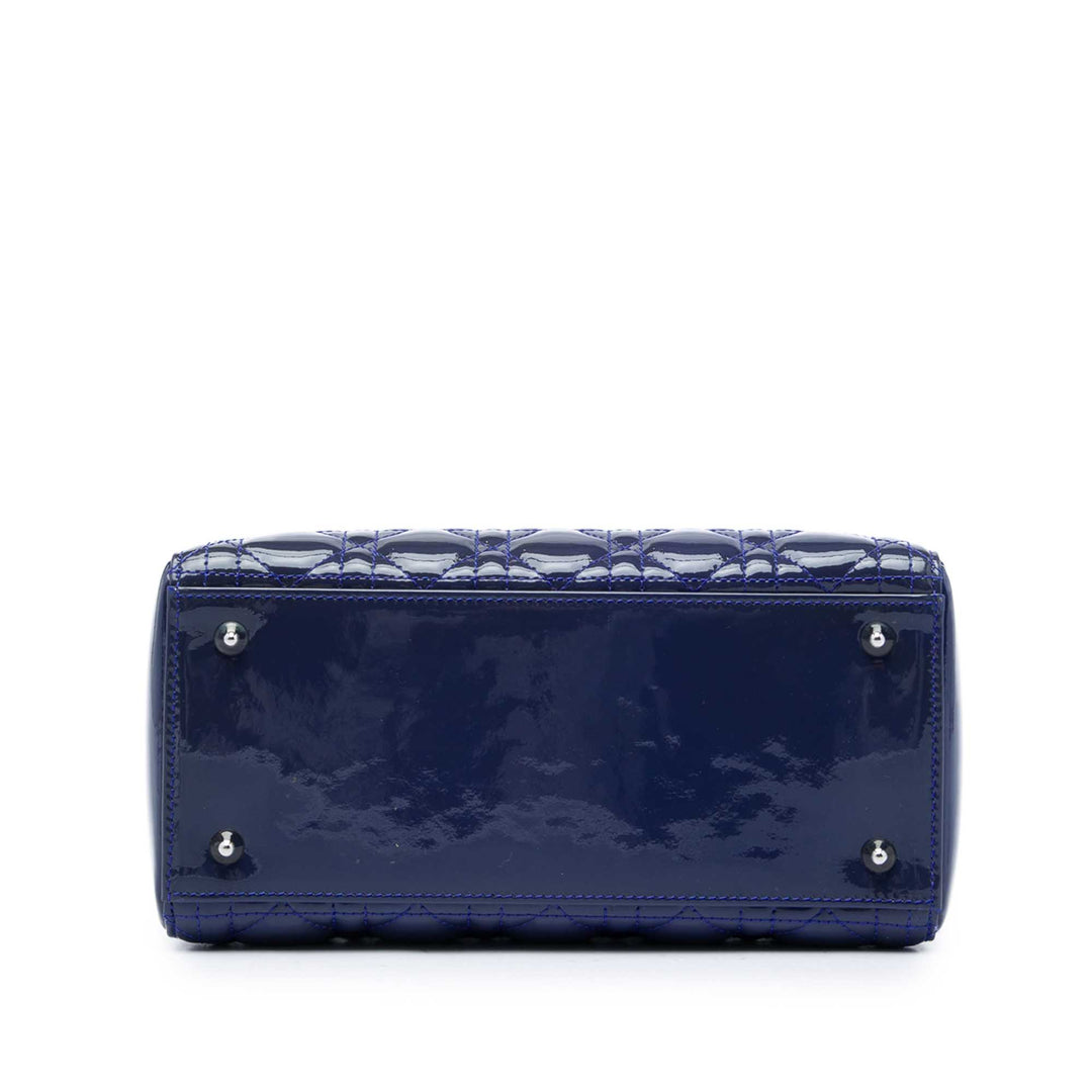 Dior Medium Cuir verni Cannage Lady Dior