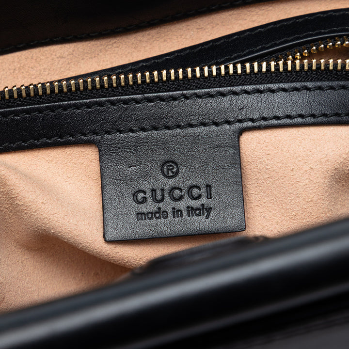 Gucci Small Cuir de veau Bamboo Web Nymphaea Sac