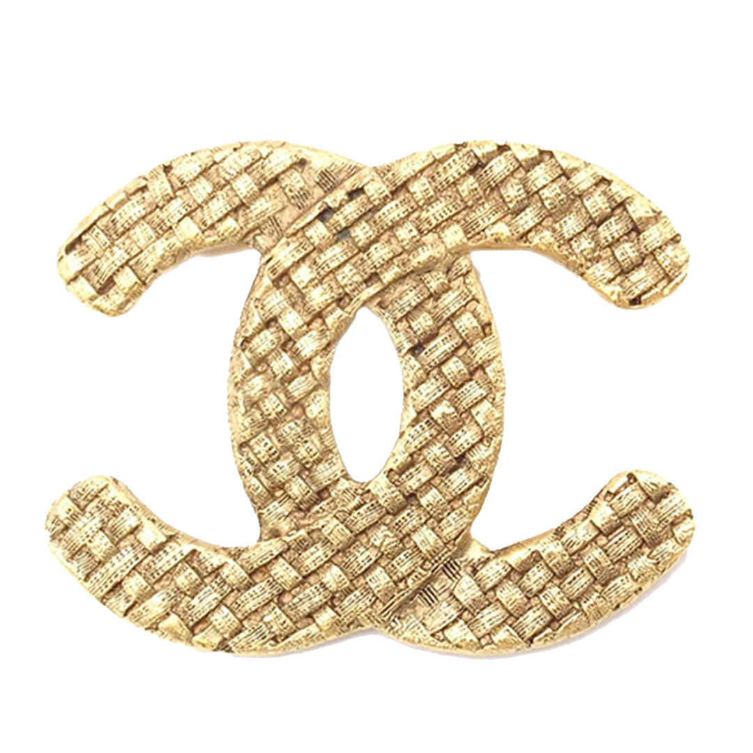 Gold Plated CC Brooch Gold - Gaby Paris