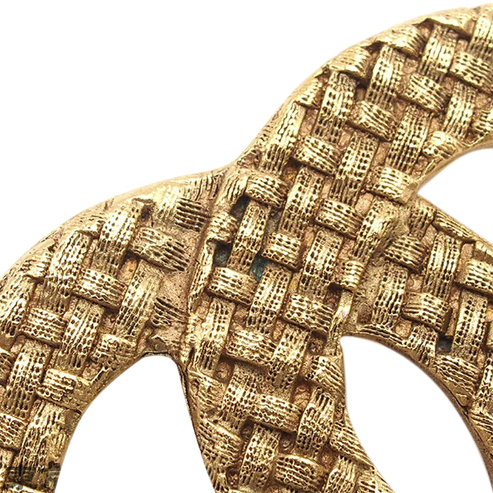 Gold Plated CC Brooch Gold - Gaby Paris