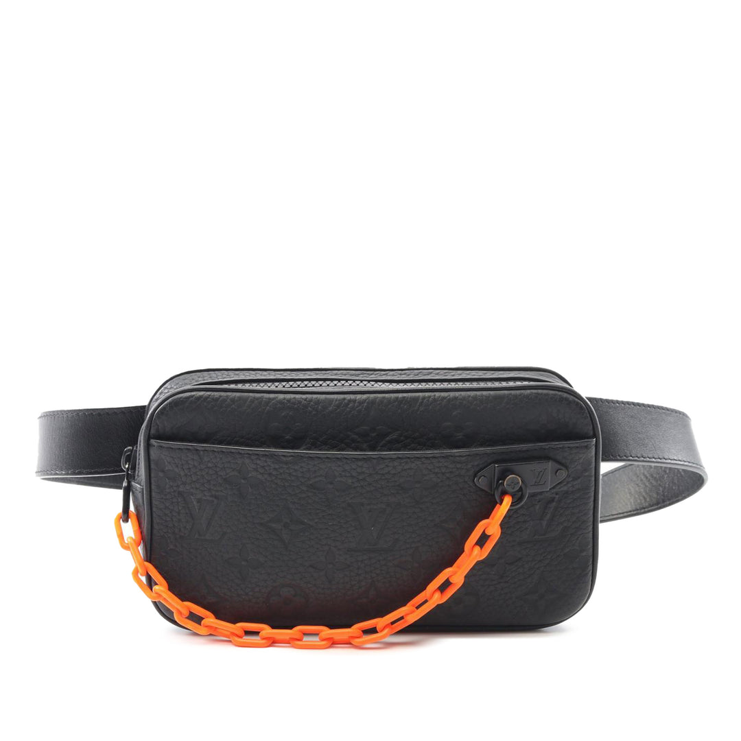Louis Vuitton Monogram Taurillon Uniformes Solar Ray Soft Pochette Volga Belt Bag Noir – GABY PARIS Authentique