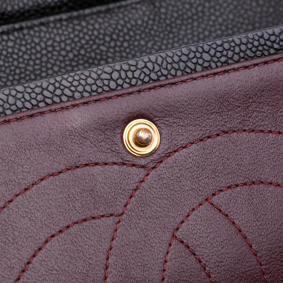 Jumbo Classic Caviar Double Flap Black - Gaby Paris