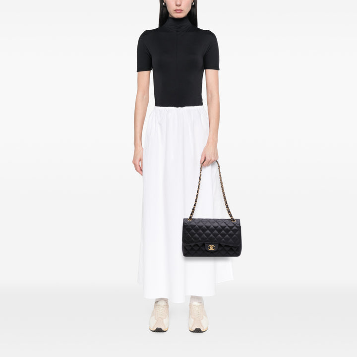 Jumbo Classic Caviar Double Flap Black - Gaby Paris