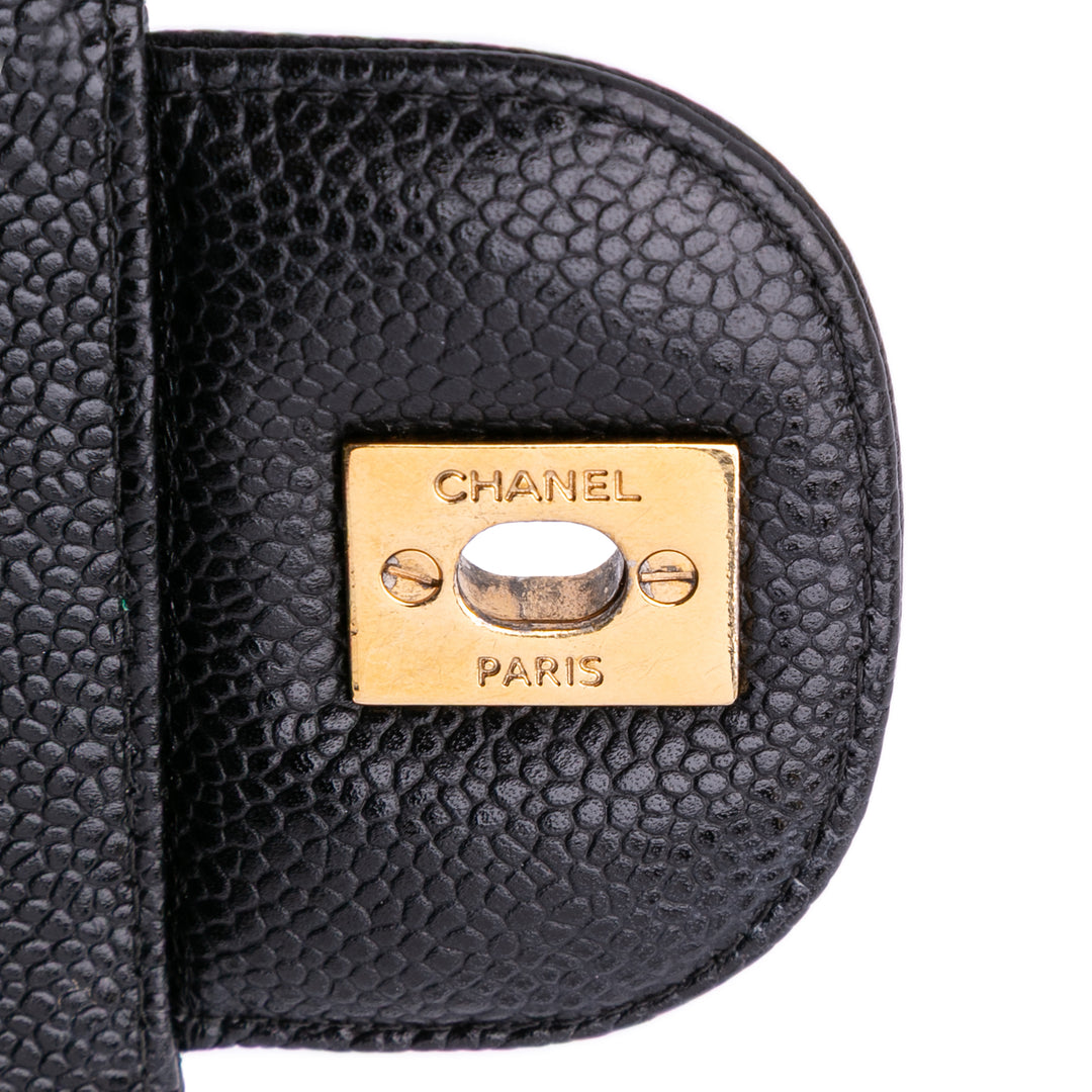 Jumbo Classic Caviar Double Flap Black - Gaby Paris