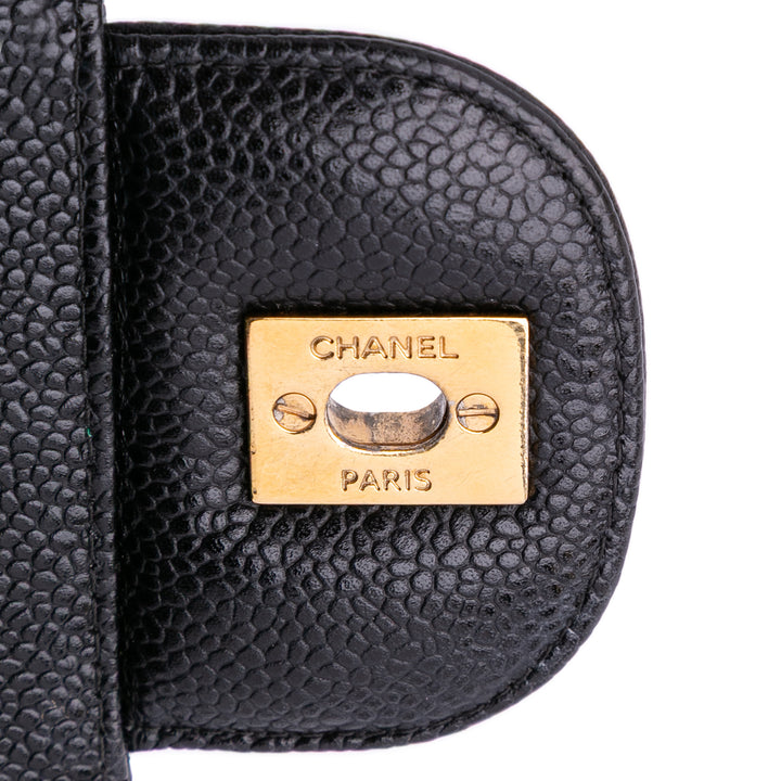 Jumbo Classic Caviar Double Flap Black - Gaby Paris