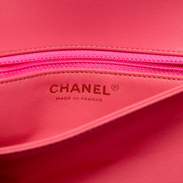 Chanel Medium Matelassé Cuir d’agneau 3 Compartment à rabat