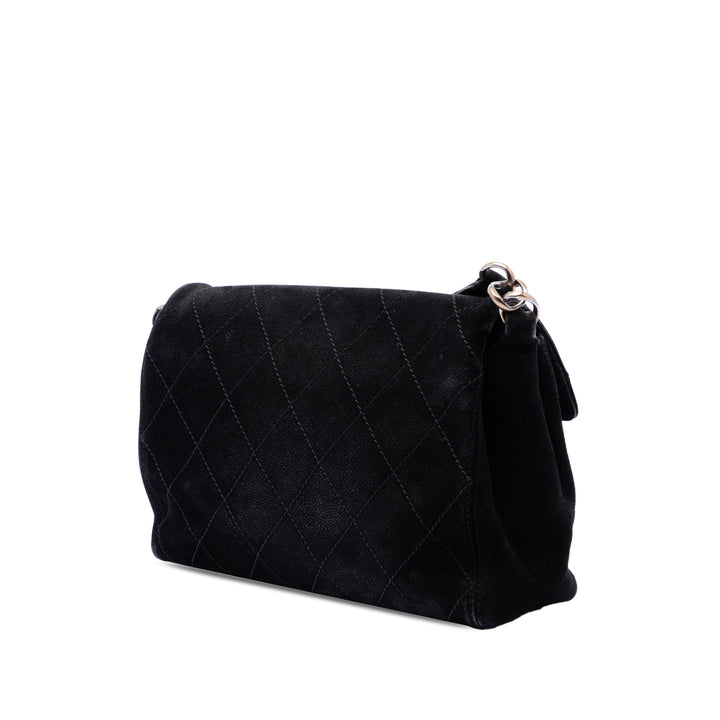 Chanel CC Matelassé Wild Stitch à rabat Daim