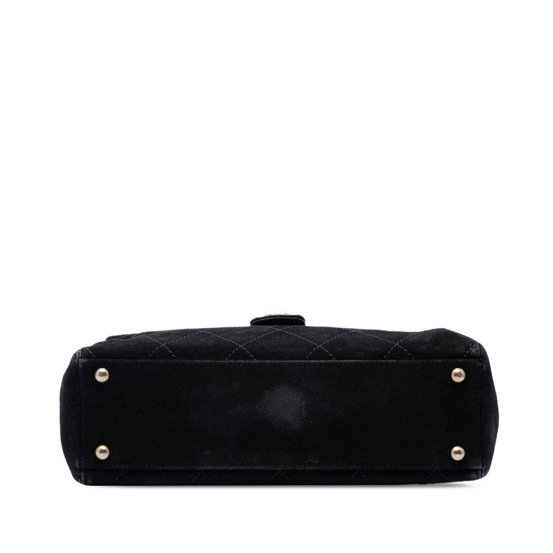 Chanel CC Matelassé Wild Stitch à rabat Daim