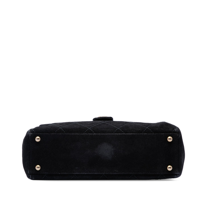 Chanel CC Matelassé Wild Stitch à rabat Daim