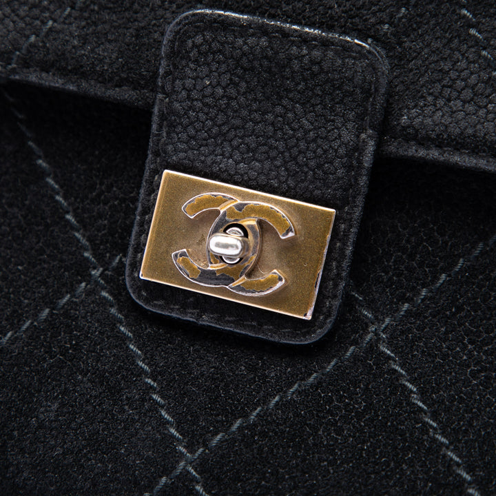Chanel CC Matelassé Wild Stitch à rabat Daim