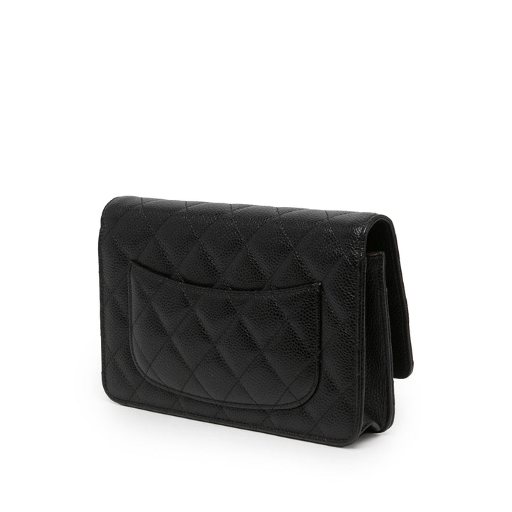 Chanel Sac bandoulière CC Matelassé Wallet on Chain Cuir caviar Noir – vue 2 – GABY PARIS