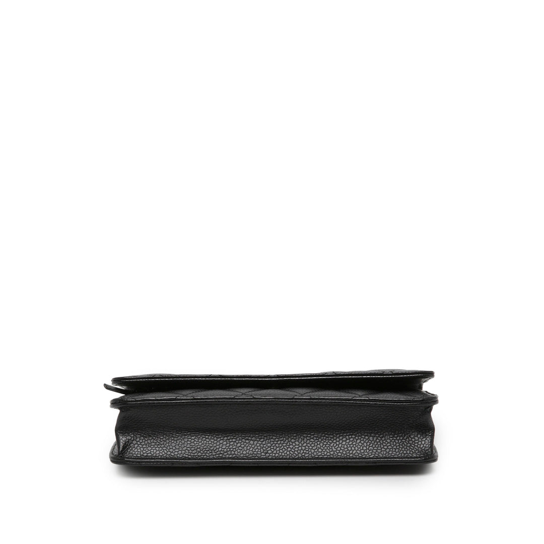 Chanel Sac bandoulière CC Matelassé Wallet on Chain Cuir caviar Noir – vue 3 – GABY PARIS