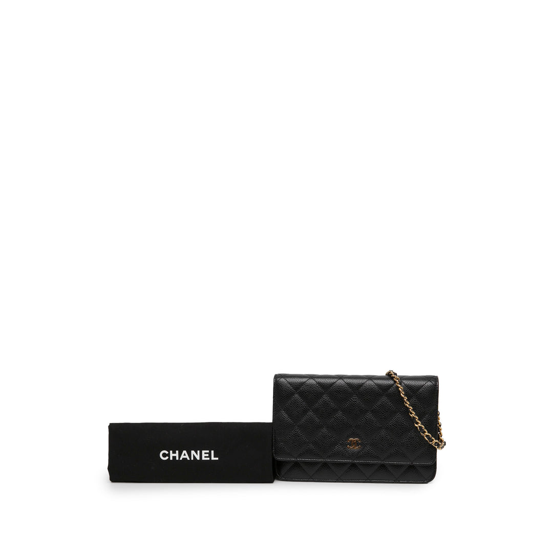Chanel Sac bandoulière CC Matelassé Wallet on Chain Cuir caviar Noir – vue 6 – GABY PARIS