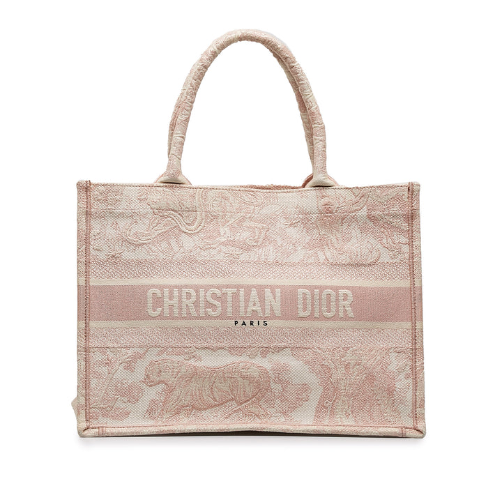Medium Toile de Jouy Book Tote Pink - Gaby Paris