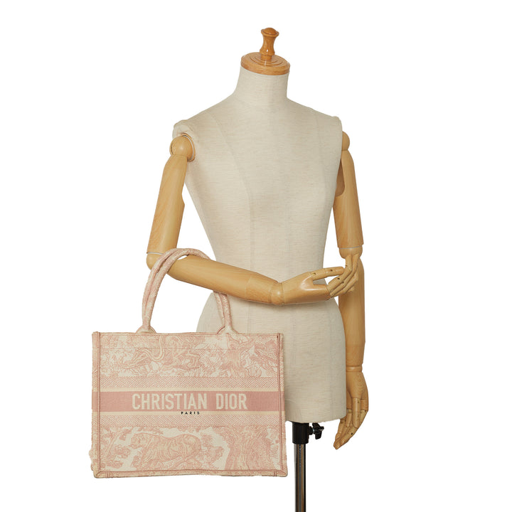 Medium Toile de Jouy Book Tote Pink - Gaby Paris