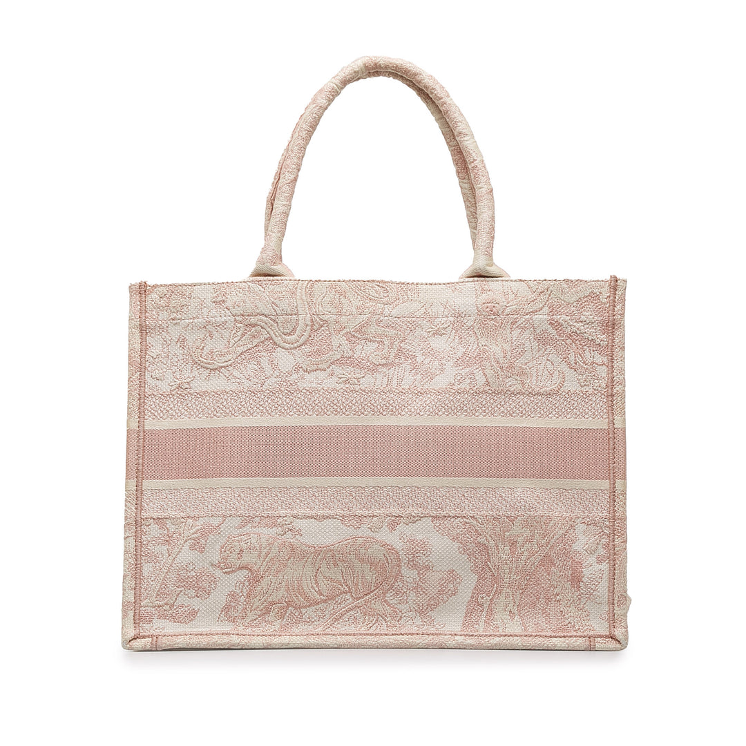 Medium Toile de Jouy Book Tote Pink - Gaby Paris