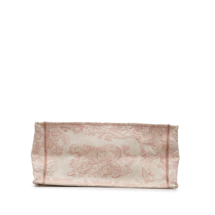 Medium Toile de Jouy Book Tote Pink - Gaby Paris