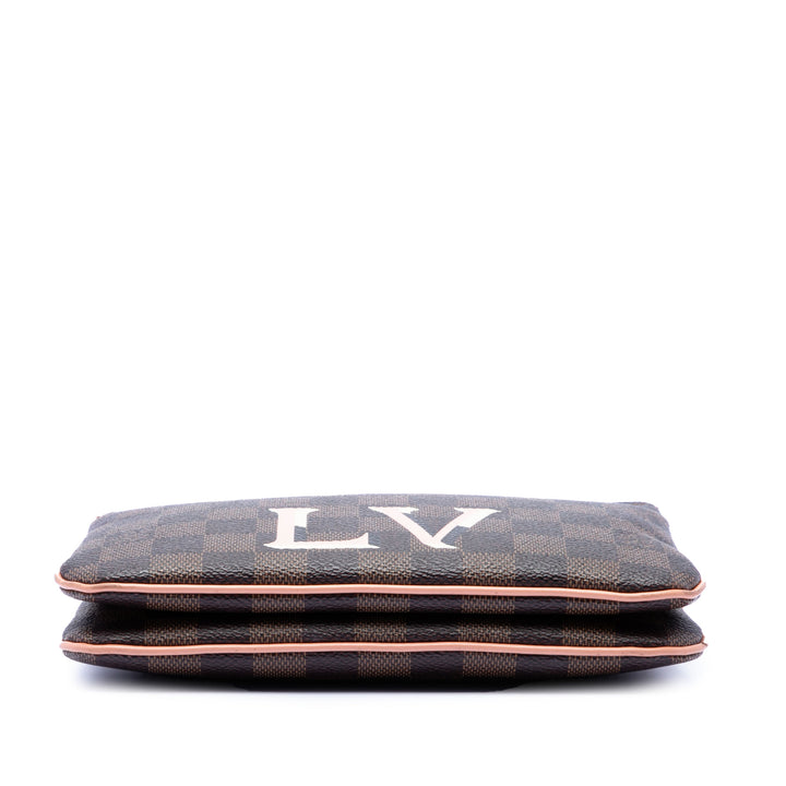 Louis Vuitton Damier Ebene Pochette Double Zip