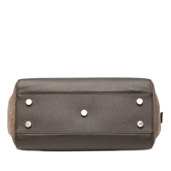 Saint Laurent Small Cuir et Daim Rive Gauche Cabas Cabas