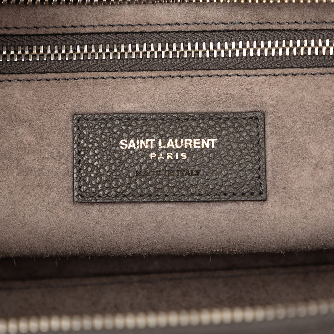 Saint Laurent Small Cuir et Daim Rive Gauche Cabas Cabas