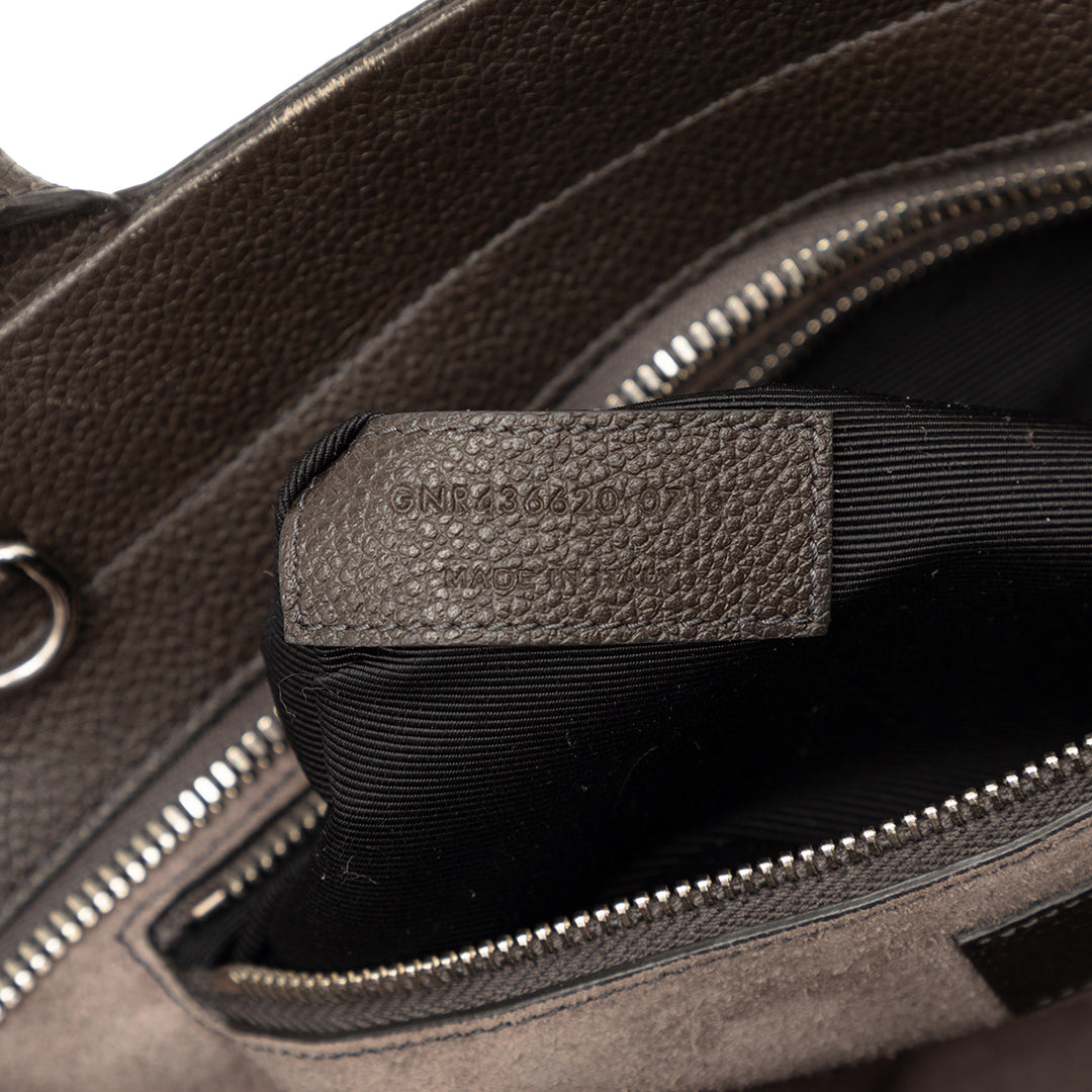 Saint Laurent Small Cuir et Daim Rive Gauche Cabas Cabas