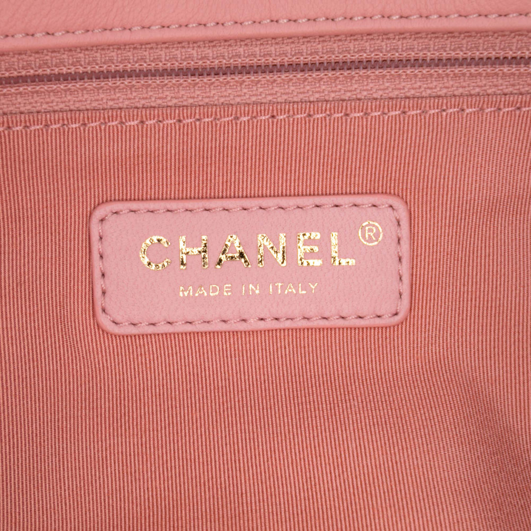 Mini Tweed Pearl Top Handle Flap Pink - Gaby Paris
