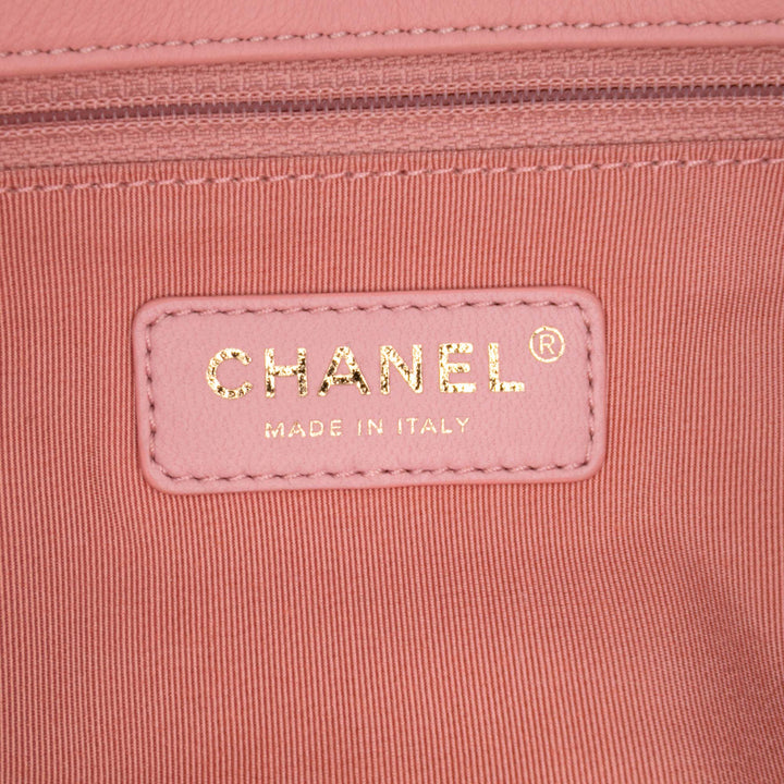 Mini Tweed Pearl Top Handle Flap Pink - Gaby Paris