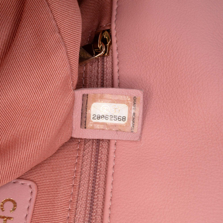 Mini Tweed Pearl Top Handle Flap Pink - Gaby Paris
