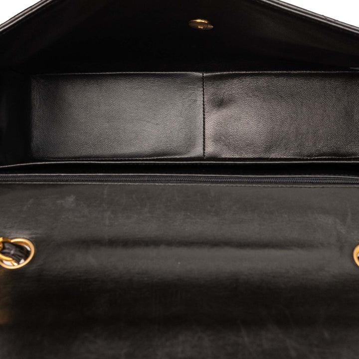 Chanel Jumbo Classic Cuir d’agneau Simple rabat Noir – GABY PARIS Authentique