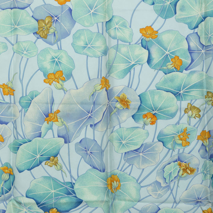 Hermès Les Capucines Foulard 90 Bleu