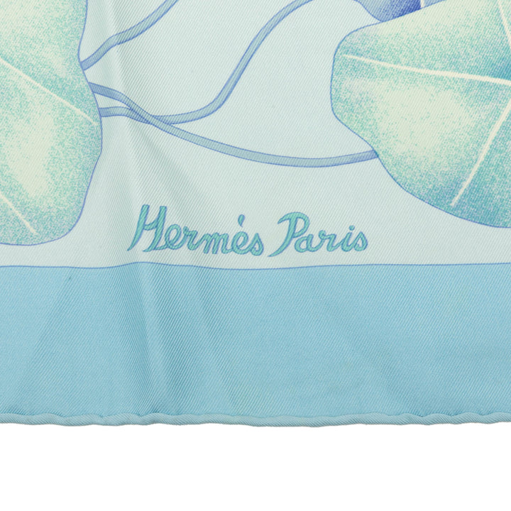 Hermès Les Capucines Foulard 90 Bleu