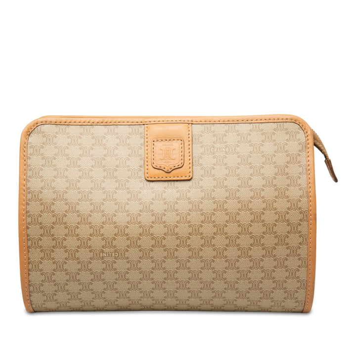 Celine Pochette Macadam Toile enduite Beige – vue principale – GABY PARIS