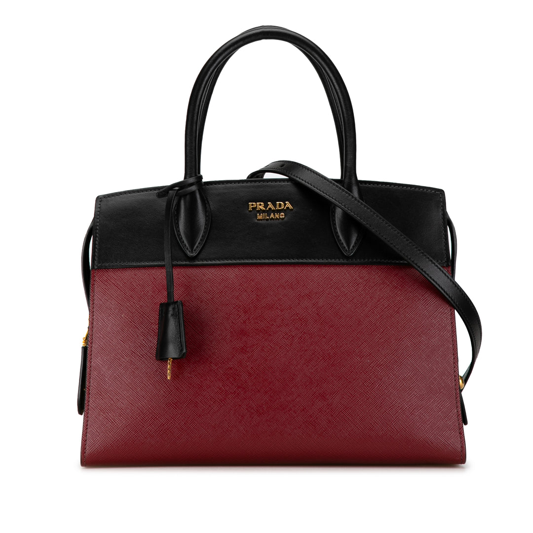 Saffiano Lux Esplanade Tote Red - Gaby Paris