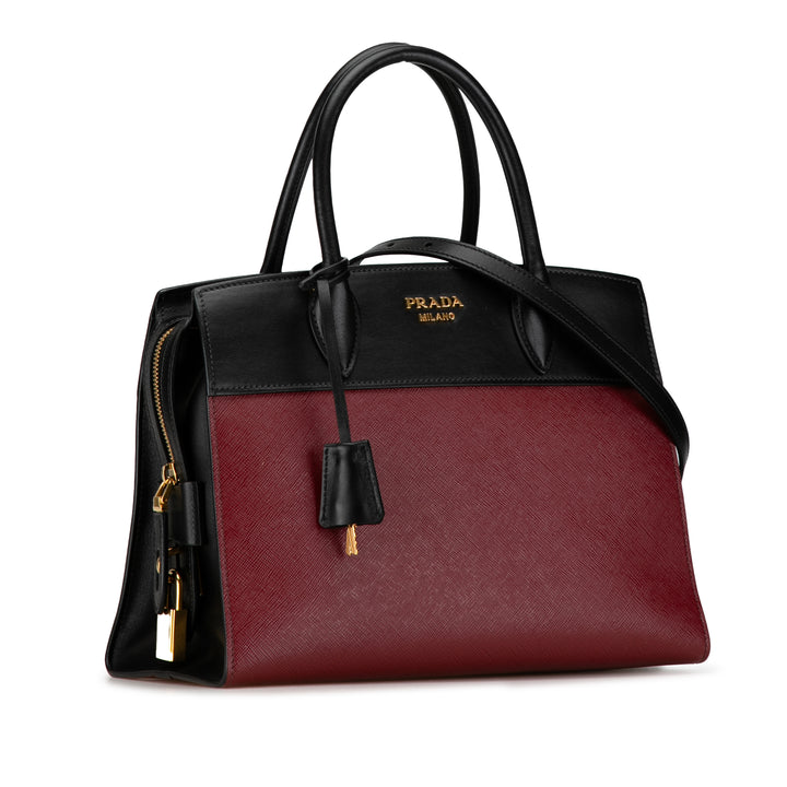 Saffiano Lux Esplanade Tote Red - Gaby Paris