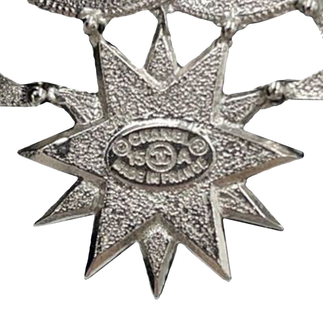 Chanel Doré Plated CC Rhinestones Star Broche Doré