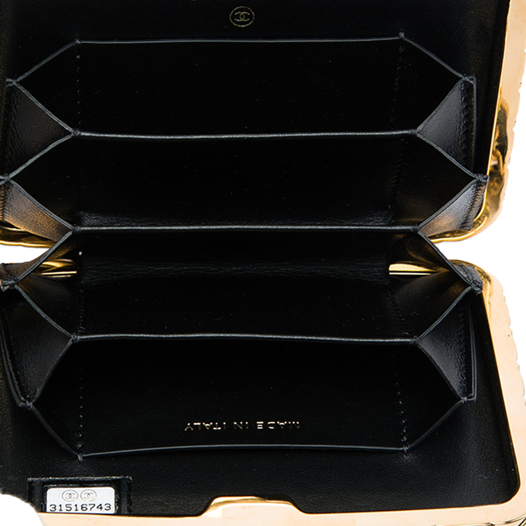 Chanel Sac bandoulière Glacé Boîte avec chaîne Petit Cuir de chèvre Noir – vue 4 – GABY PARIS