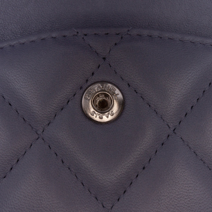 Jumbo Classic Lambskin Double Flap Purple - Gaby Paris
