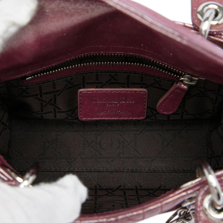 Dior Mini Iridescent Cuir d’agneau Cannage Lady Dior