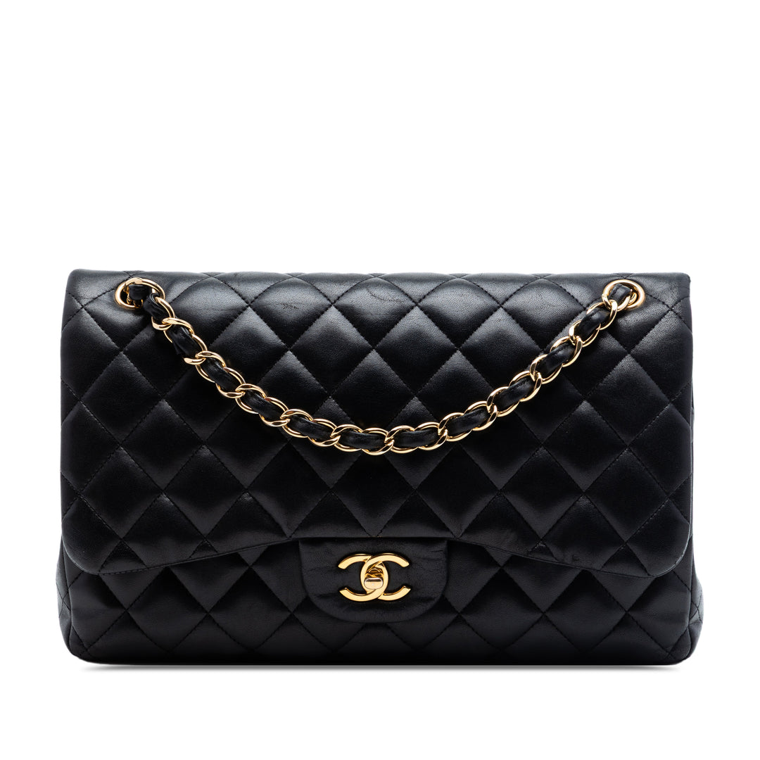 Chanel Jumbo Classic Cuir d’agneau Double rabat