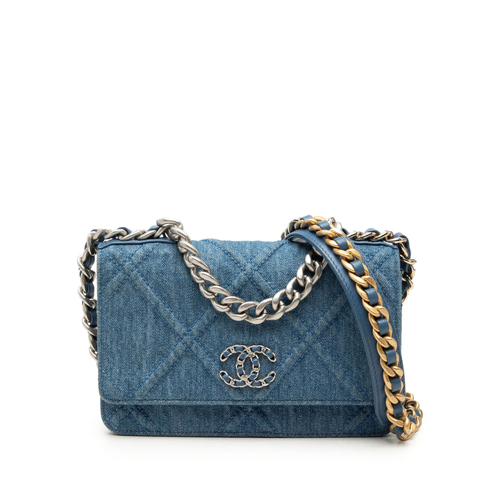 19 à rabat Wallet on Chain Jean Bleu