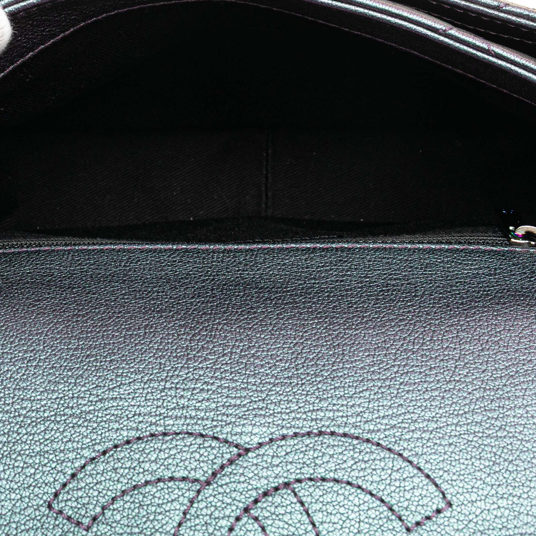 Chanel Small Iridescent Goatskin Rainbow Hardware Double Carry Waist Chain Flap Violet – GABY PARIS Authentique