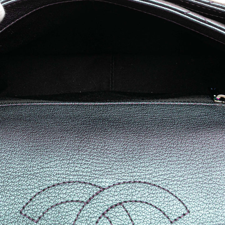 Chanel Small Iridescent Goatskin Rainbow Hardware Double Carry Waist Chain Flap Violet – GABY PARIS Authentique