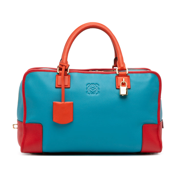 LOEWE Tricolor Cuir Amazona 36 Bleu