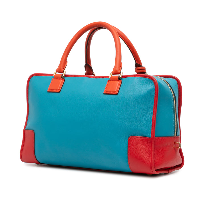 LOEWE Tricolor Cuir Amazona 36 Bleu