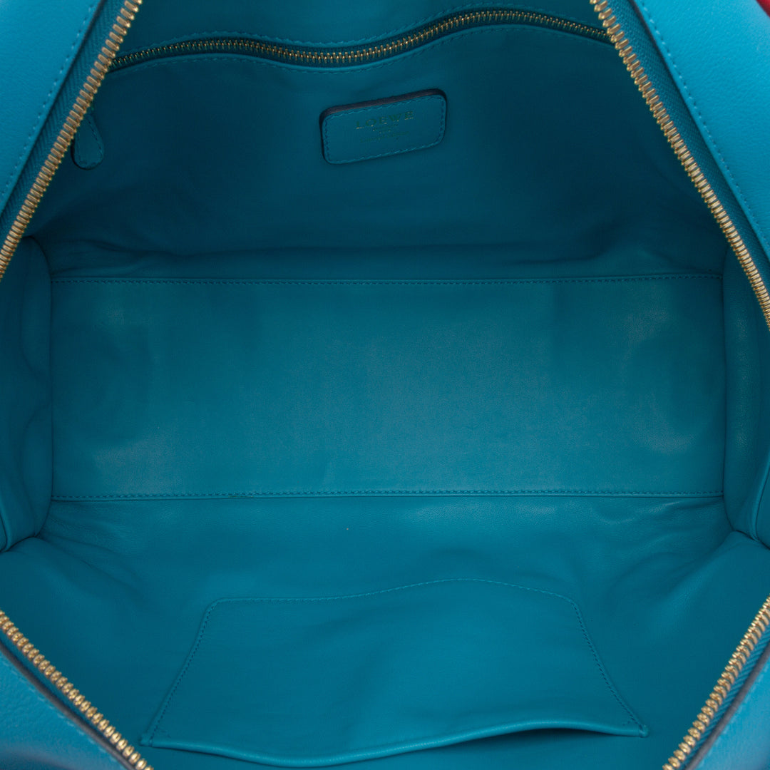 LOEWE Tricolor Cuir Amazona 36 Bleu