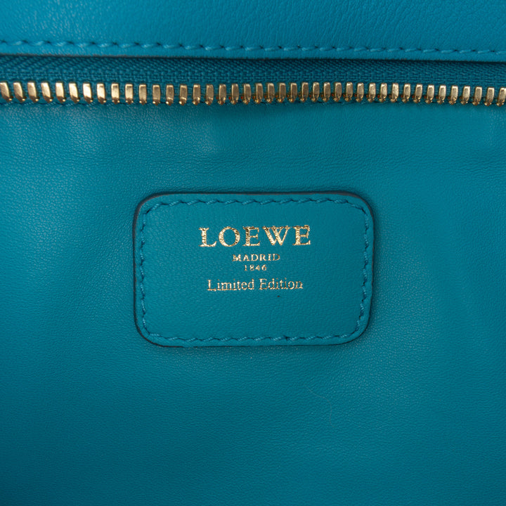 LOEWE Tricolor Cuir Amazona 36 Bleu